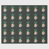 Hawaii Flower Pineapple Art Vacking Cadeaupapier (Vlak)