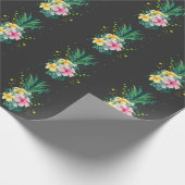 Hawaii Flower Pineapple Art Vacking Cadeaupapier (Hoek)