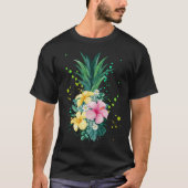 Hawaii Flower Pineapple Art Vacking T-shirt (Voorkant)