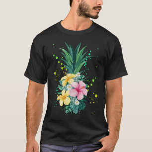 Hawaii Flower Pineapple Art Vacking T-shirt