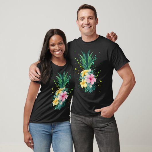 Hawaii Flower Pineapple Art Vacking T-shirt (Unisex)