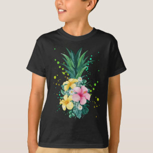 Hawaii Flower Pineapple Art Vacking T-shirt