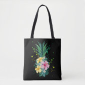 Hawaii Flower Pineapple Art Vacking Tote Bag (Voorkant)
