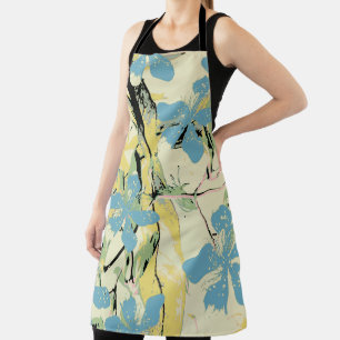 Hawaii Flowers Blue en Yellow Schort