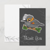 Hawaii Forest Bird Akohekohe Bedankkaart (Voorkant / Achterkant)