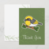 Hawaii Forest Bird Palila Bedankkaart (Voorkant / Achterkant)