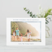 HAWAII FOTO KERSTKAART | GEZINSFOTO OP HET STRAND (Staand voorkant)