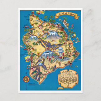 Hawaii Funny Map Briefkaart