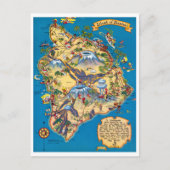 Hawaii Funny Map Briefkaart (Voorkant)