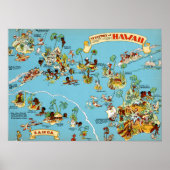 Hawaii Funny Map Poster (Voorkant)