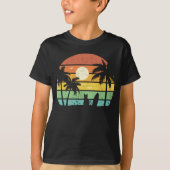 Hawaii Funny Surfing Cat Holiday T-shirt (Voorkant)