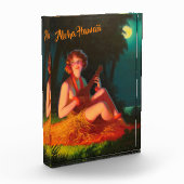 Hawaii Girl met Ukulele Fotoblokken (Links)