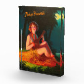 Hawaii Girl met Ukulele Fotoblokken (Rechts)