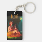 Hawaii Girl met Ukulele Sleutelhanger (achterkant)