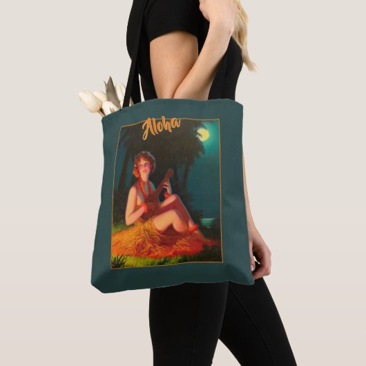 Hawaii Girl met Ukulele Tote Bag (Dichtbij)