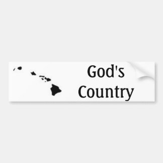 Hawaii, Gods land Bumpersticker
