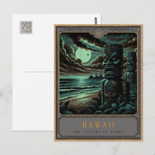 Hawaii | Gotische kunst Briefkaart (Voorkant / Achterkant)
