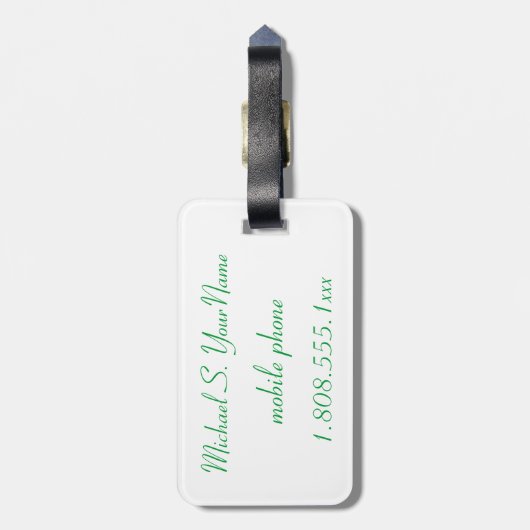 Hawaii Green Sand Beach Baggage I.D. Bagagelabel (Achterkant verticaal)