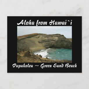Hawaii Green Sand Beach Briefkaart