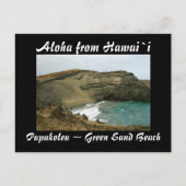 Hawaii Green Sand Beach Briefkaart (Voorkant)