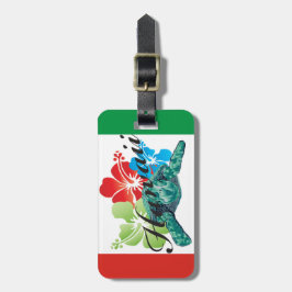 Hawaii Green Zee Turtle Bagagelabel