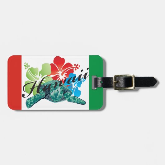 Hawaii Green Zee Turtle Bagagelabel (Voorkant horizontaal)