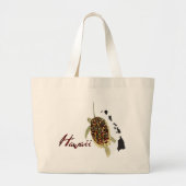 Hawaii Green Zee Turtle Grote Tote Bag (Voorkant)