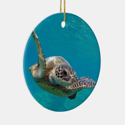 Hawaii Green Zee Turtle - Honu Keramisch Ornament (Rechts)