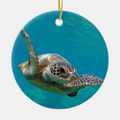 Hawaii Green Zee Turtle - Honu Keramisch Ornament (Voorkant)