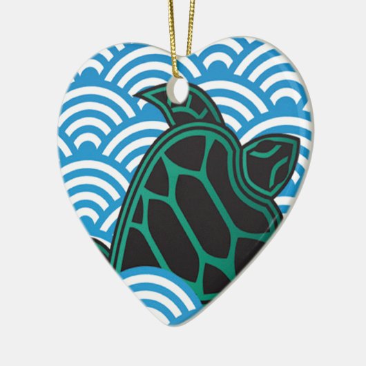 Hawaii Green Zee Turtle Keramisch Ornament (Links)