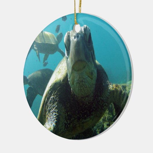 Hawaii Green Zee Turtle Keramisch Ornament (Links)