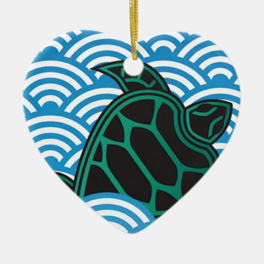 Hawaii Green Zee Turtle Keramisch Ornament (Voorkant)
