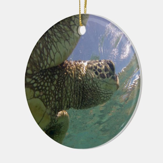 Hawaii Green Zee Turtle Keramisch Ornament (Links)