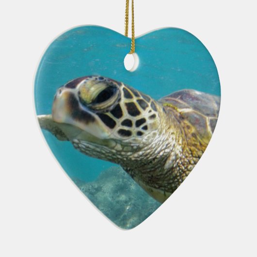 Hawaii Green Zee Turtle Keramisch Ornament (Rechts)