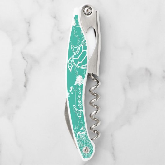 Hawaii Green Zee Turtle Kurkentrekker (Achterkant)