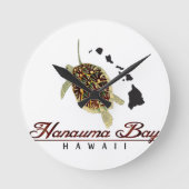 Hawaii Green Zee Turtle Ronde Klok (Voorkant)