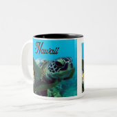 Hawaii Green Zee Turtle Tweekleurige Koffiemok (Voorkant links)