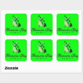 Hawaii Green Zee Turtle Vierkante Sticker (Vel)