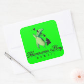 Hawaii Green Zee Turtle Vierkante Sticker (Envelop)