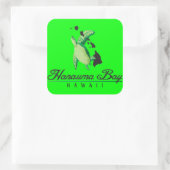 Hawaii Green Zee Turtle Vierkante Sticker (Tas)