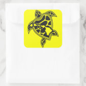 Hawaii Green Zee Turtle Vierkante Sticker (Tas)