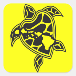 Hawaii Green Zee Turtle Vierkante Sticker