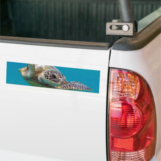 Hawaii Groene Zeeen Schildpad - Honu Bumpersticker (Op Truck)