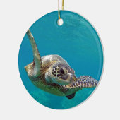 Hawaii Groene Zeeen Schildpad - Honu Keramisch Ornament (Links)