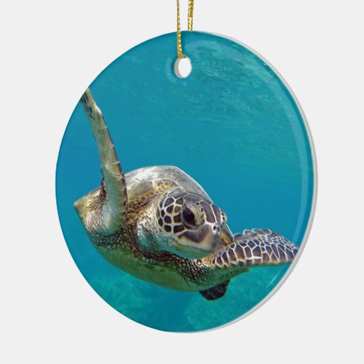 Hawaii Groene Zeeen Schildpad - Honu Keramisch Ornament (Links)