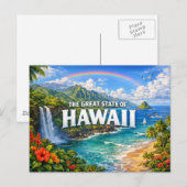 Hawaii Groeten Vanansichtkaart Briefkaart (Voorkant / Achterkant)