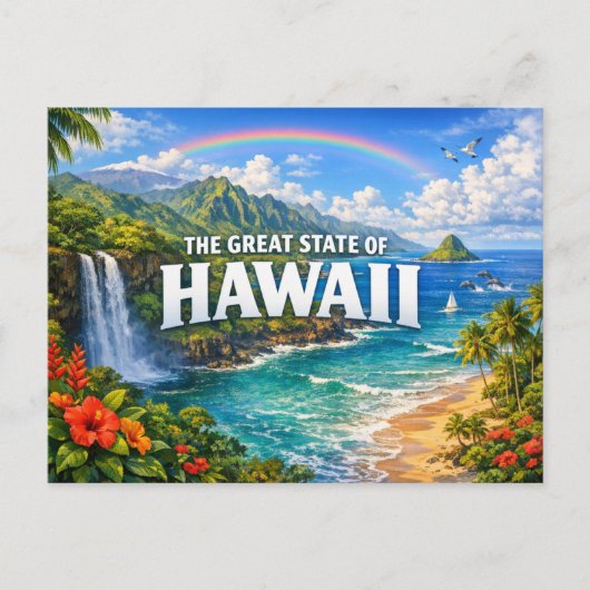 Hawaii Groeten Vanansichtkaart Briefkaart (Voorkant)