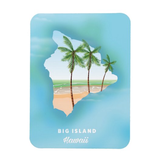 Hawaii groot eiland magneet (Verticaal)
