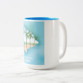 Hawaii groot eiland tweekleurige koffiemok (Voorkant rechts)