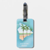 Hawaii Grote eiland Bagagelabel (Achterkant verticaal)